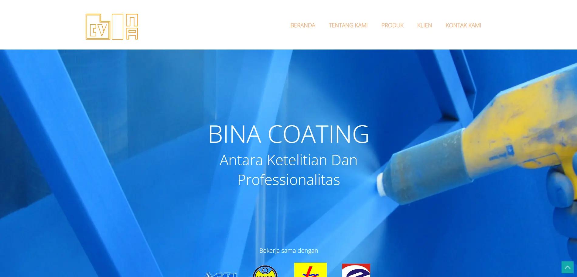 Screenshot Website Bina Coating